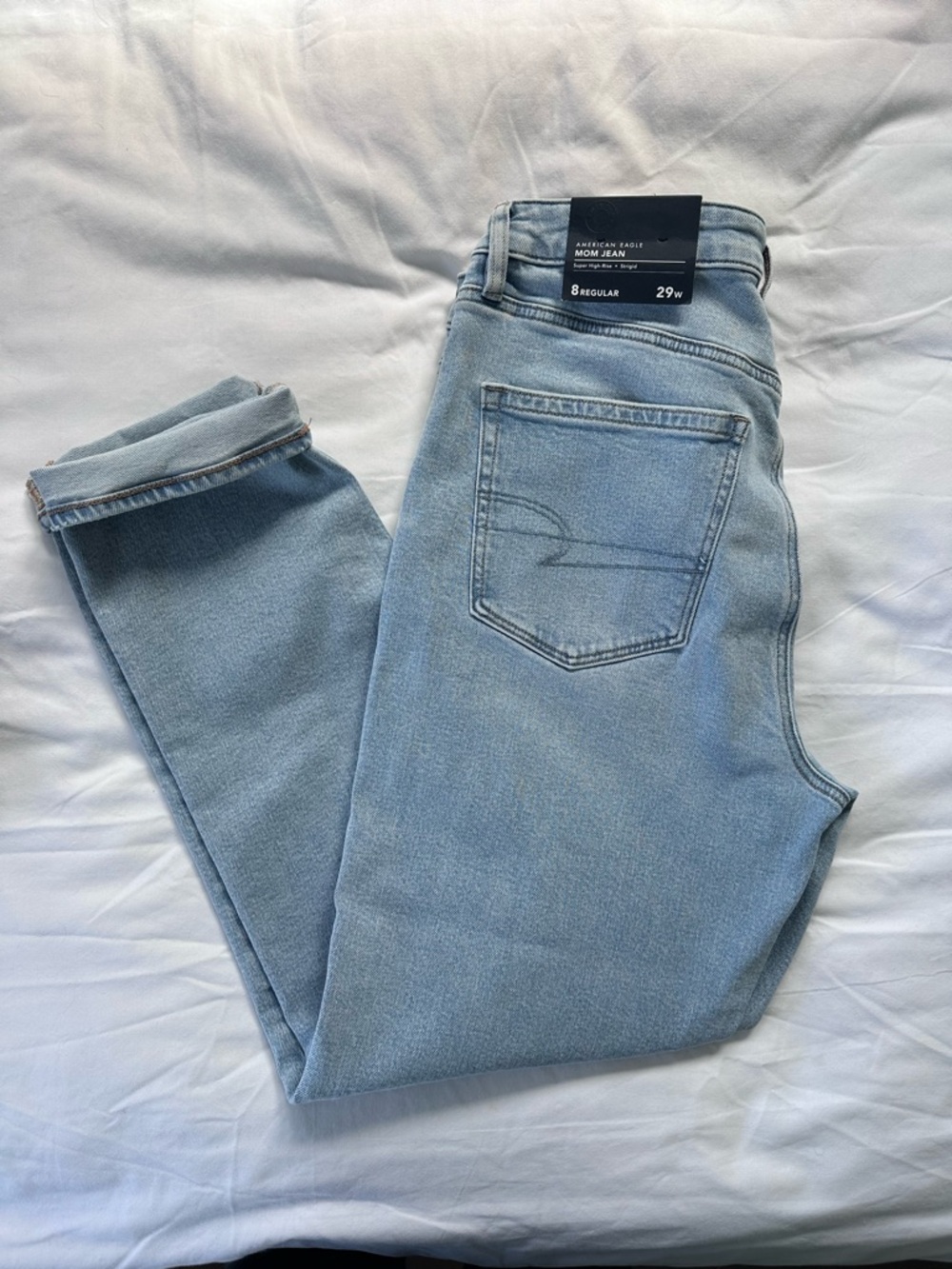 American Eagle Outfitters Light Wash High Rise Mom Jeans